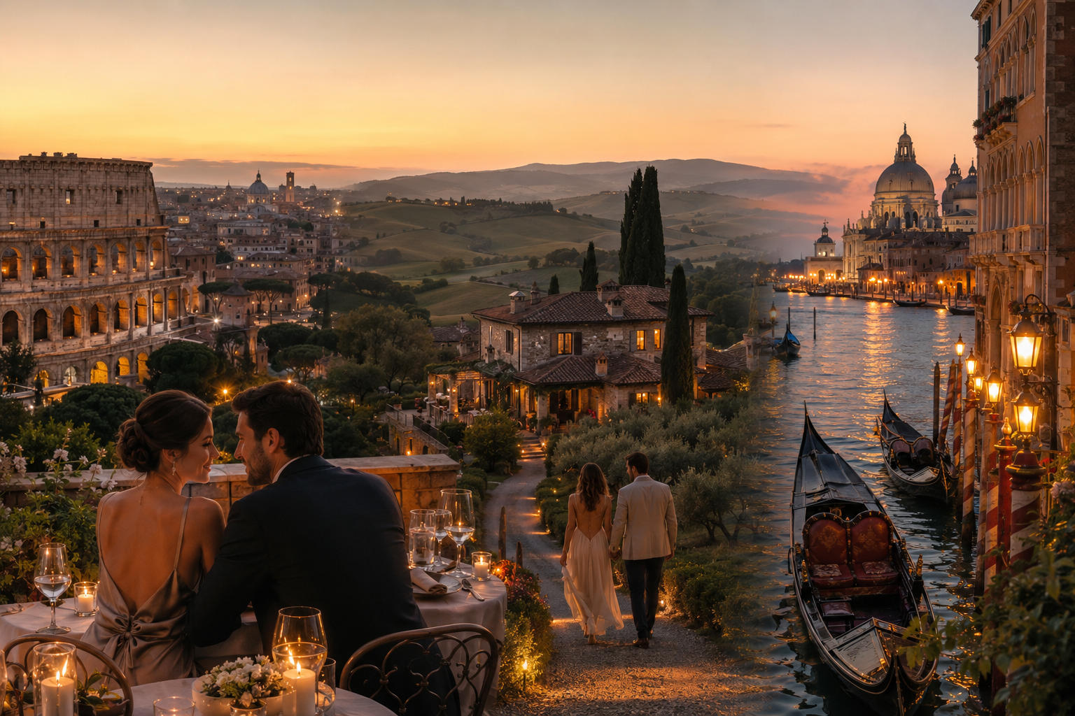 Roteiro romântico na Itália: 10 dias entre Roma, Toscana e Veneza